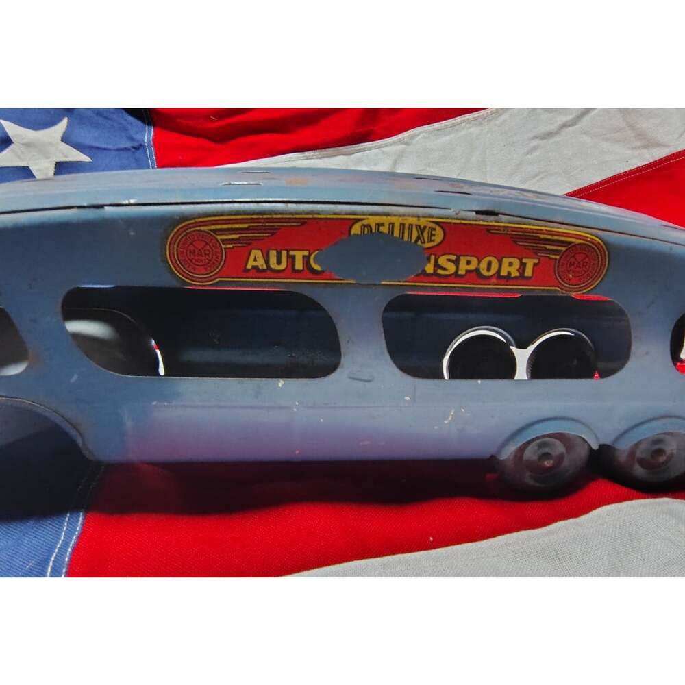 VINTAGE MARX PRESSED STEEL DELUXE AUTO TRANSPORT - Picture 6 of 9